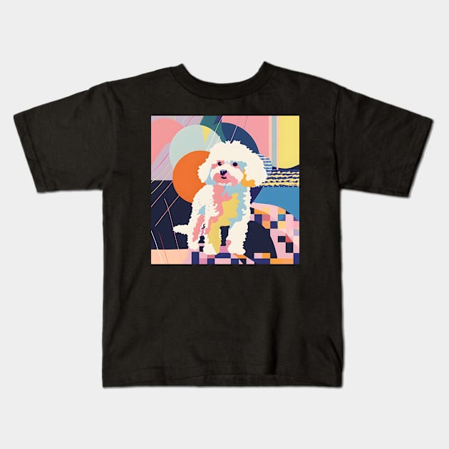 Bichon Frise in 80's Kids T-Shirt by NatashaCuteShop